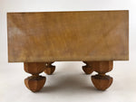 Japanese Wooden Go Board Vtg Igo Game Table Goban Leg Heso 19X19 Grid GB92