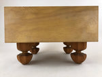 Japanese Wooden Go Board Vtg Igo Game Table Goban Leg Heso 19X19 Grid GB92
