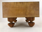 Japanese Wooden Go Board Vtg Igo Game Table Goban Leg Heso 19X19 Grid GB92
