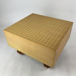Japanese Wooden Go Board Vtg Igo Game Table Goban Leg Heso 19X19 Grid GB92
