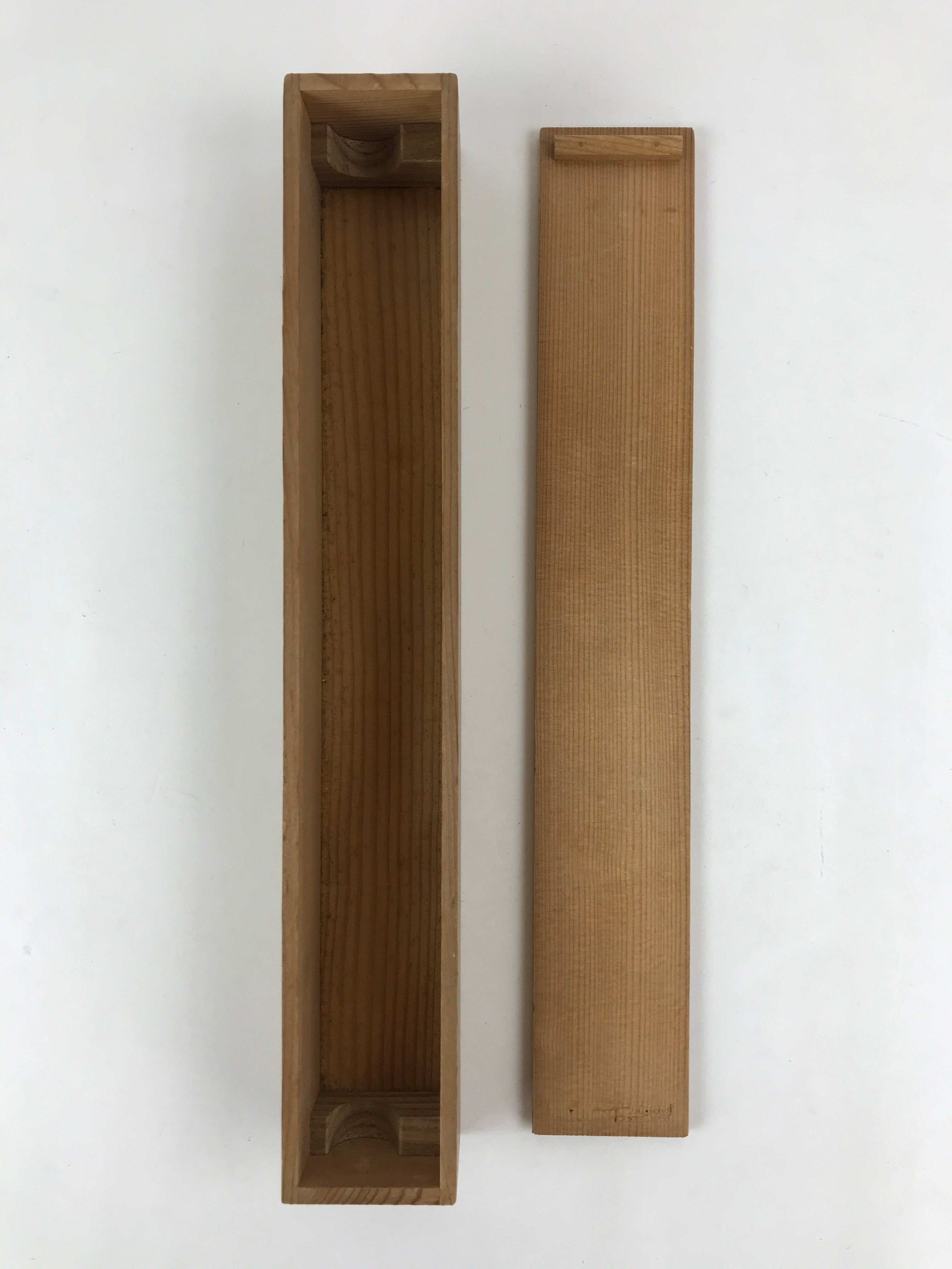 Japanese Wooden Hanging Scroll Box Vtg Kakejiku Hako Inside Length 44cm SB225