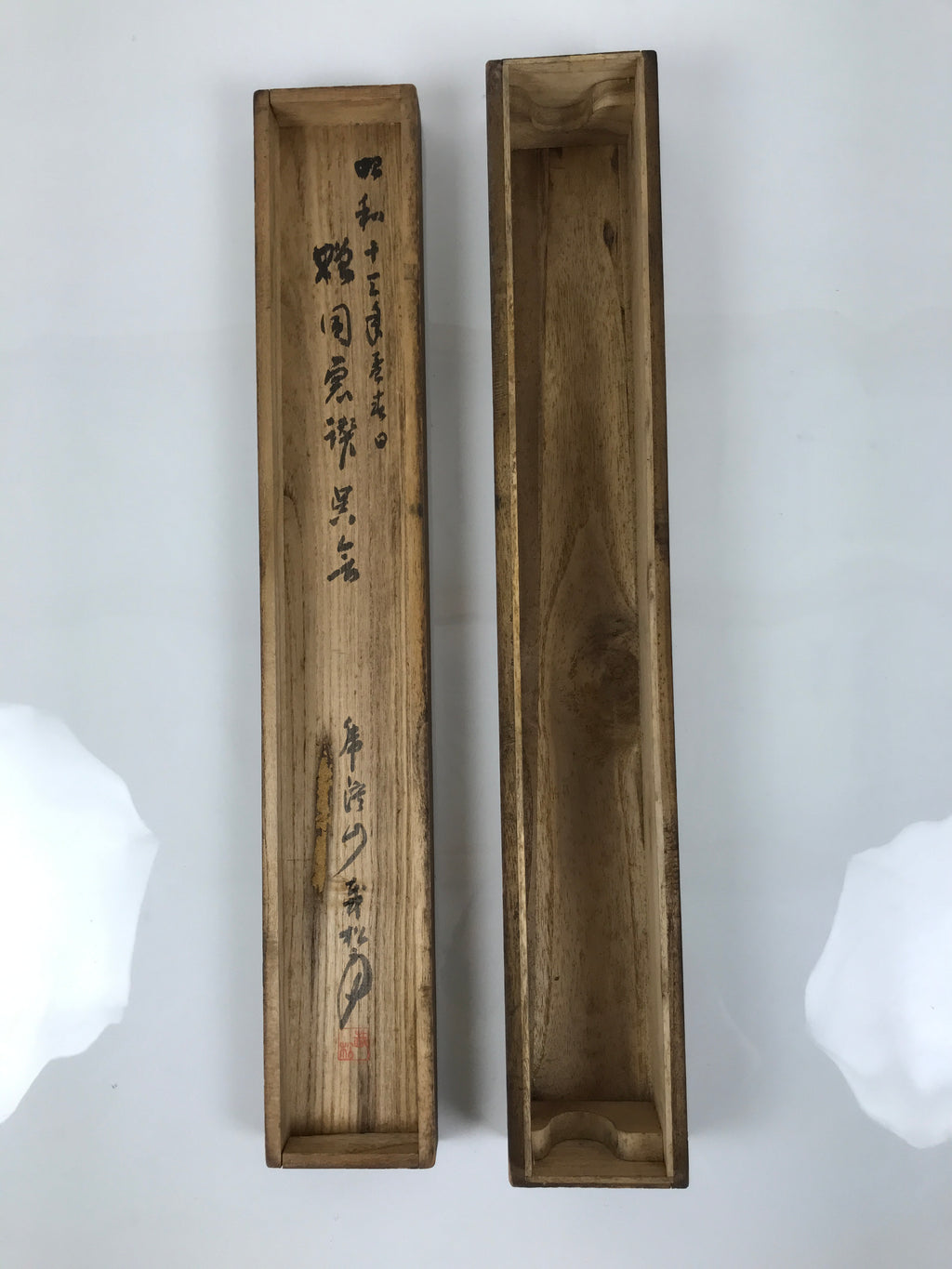 Japanese Wooden Hanging Scroll Box Vtg Kakejiku Hako Inside Length 49.1cm SB325