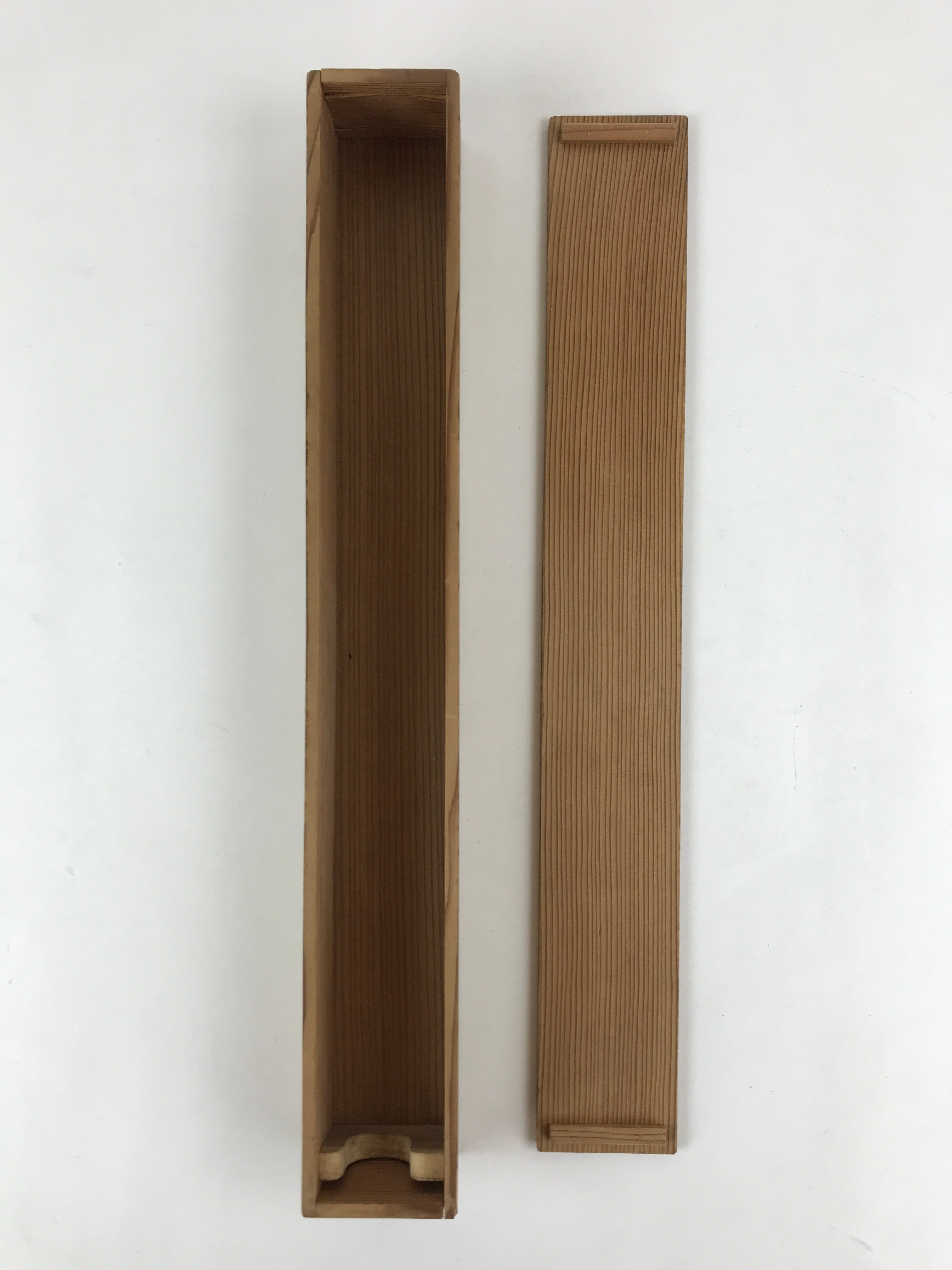 Japanese Wooden Hanging Scroll Box Vtg Kakejiku Hako Inside Length 50cm SB222
