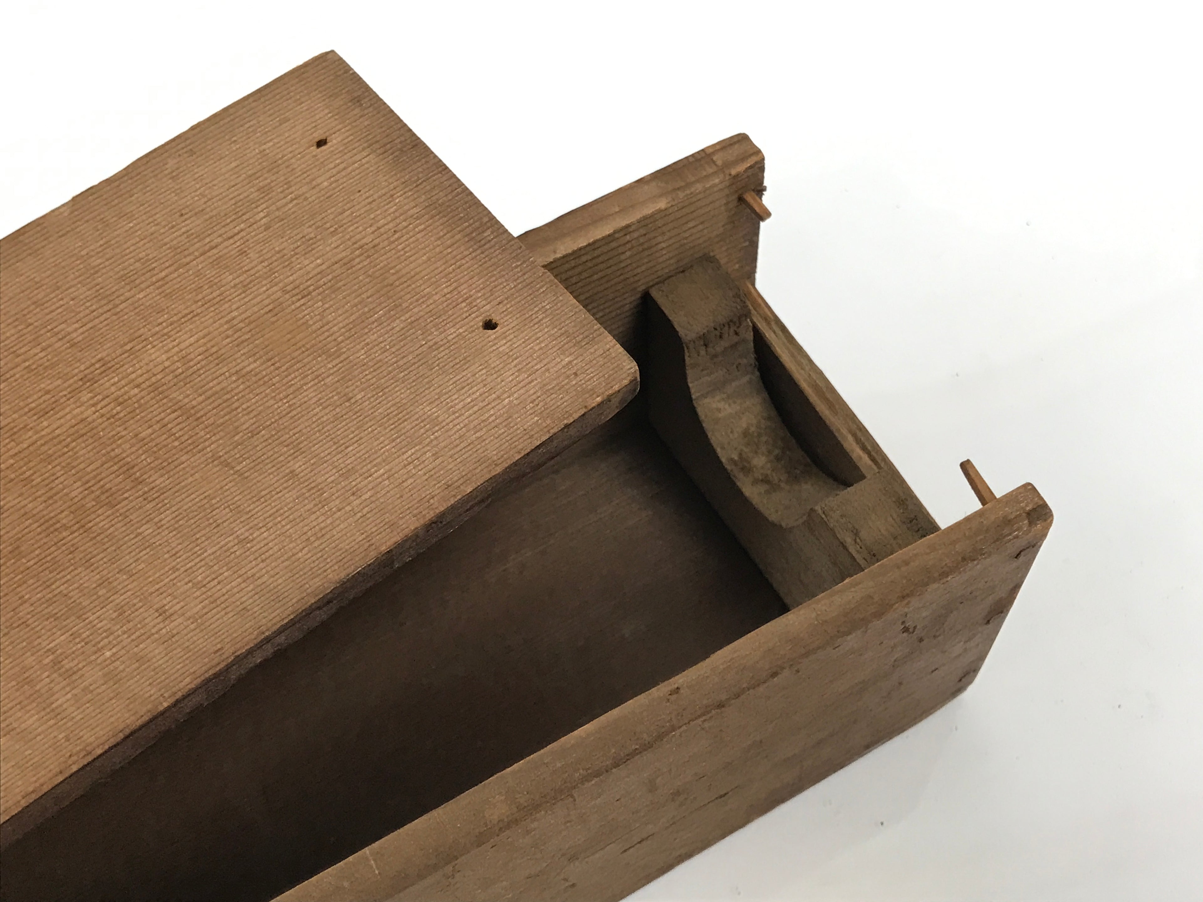 Japanese Wooden Hanging Scroll Box Vtg Kakejiku Hako Inside Length 59.2cm SB351