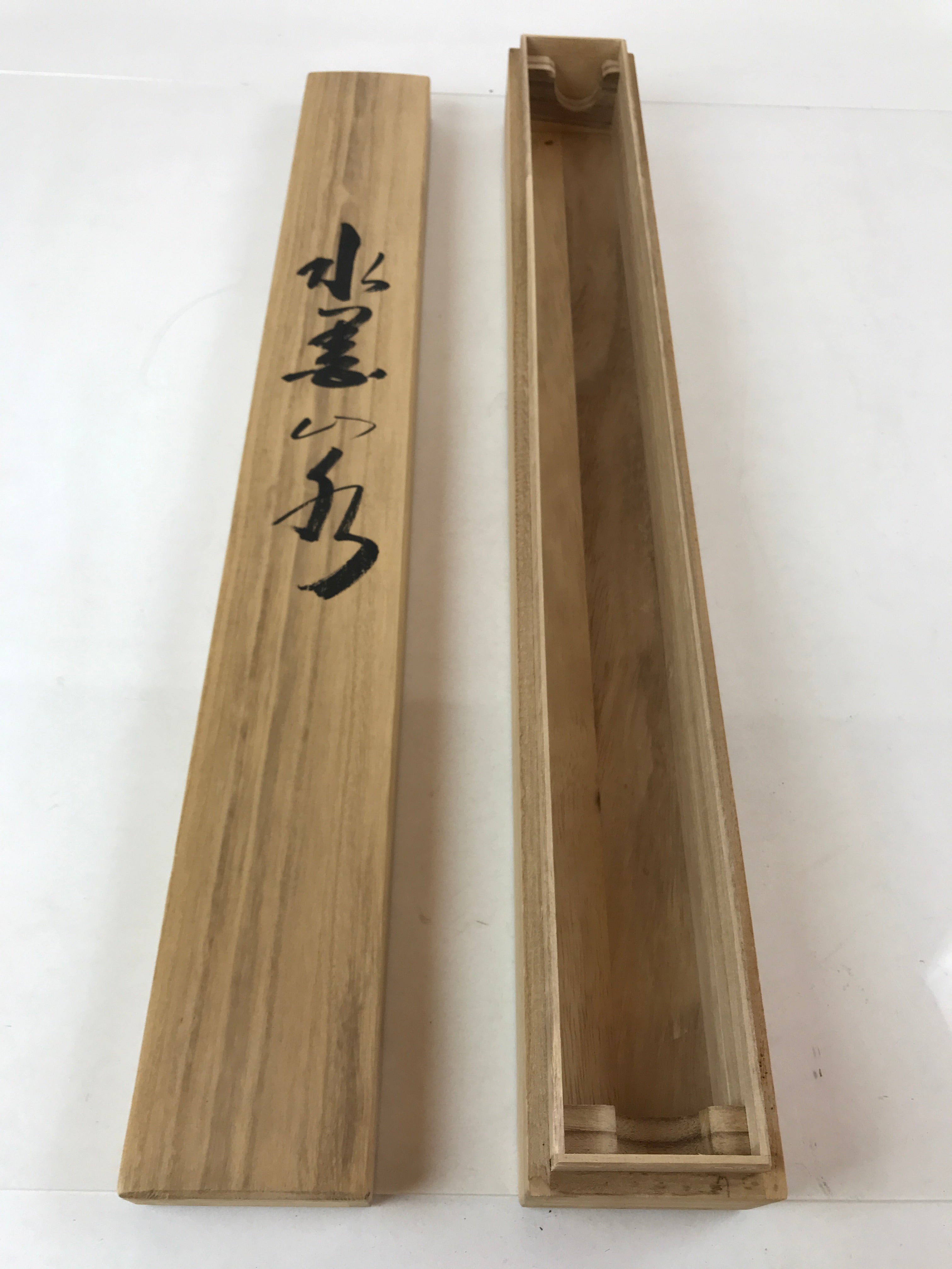 Japanese Wooden Hanging Scroll Box Vtg Kakejiku Hako Inside Length 60.8cm SB255