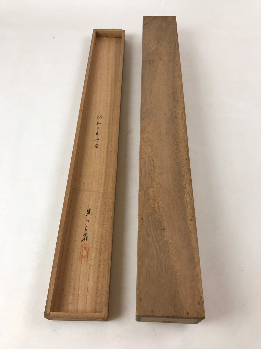 Japanese Wooden Hanging Scroll Box Vtg Kakejiku Hako Inside Length 60.8cm SB266