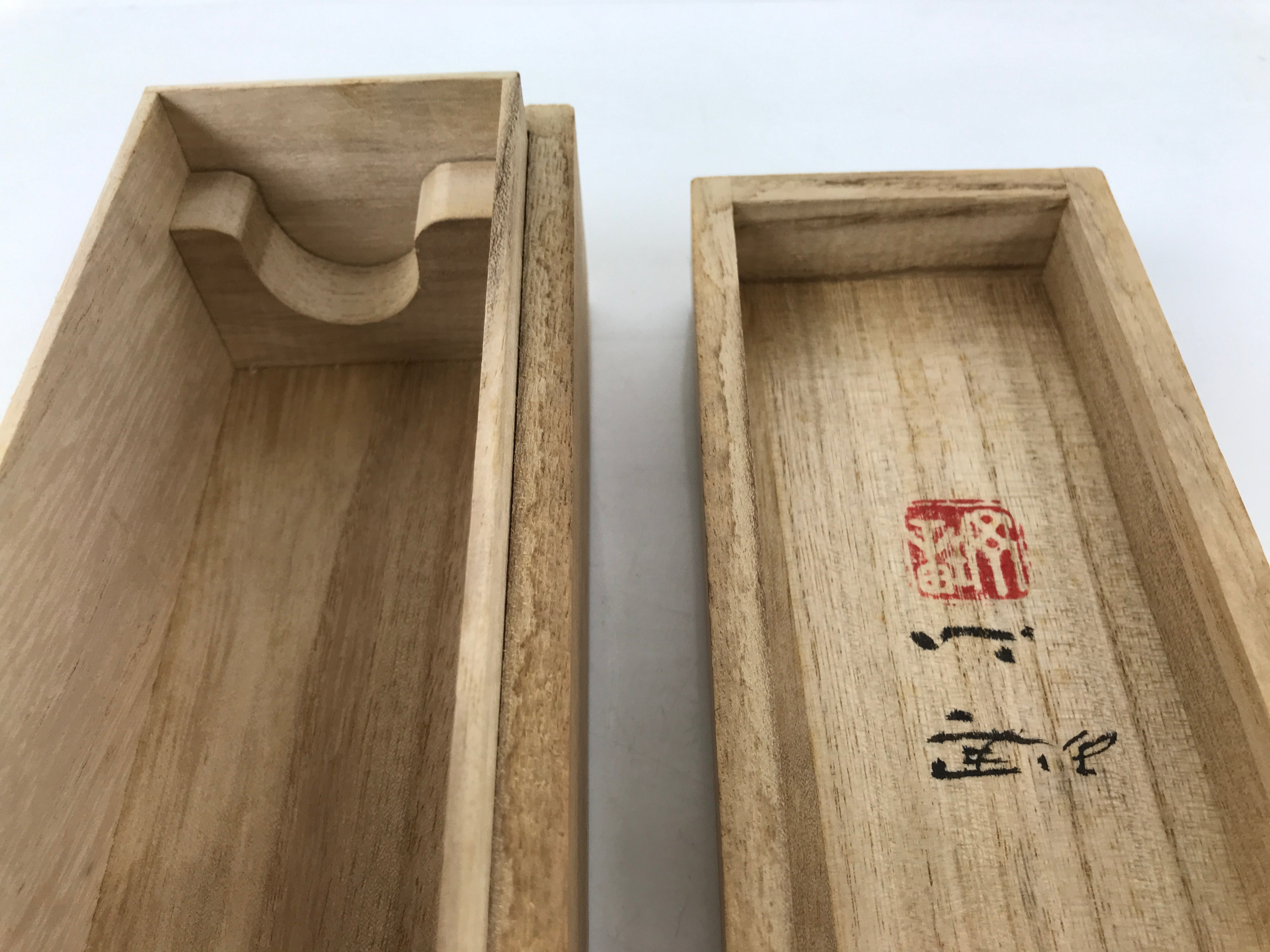Japanese Wooden Hanging Scroll Box Vtg Kakejiku Hako Inside Length 60.8cm SB297