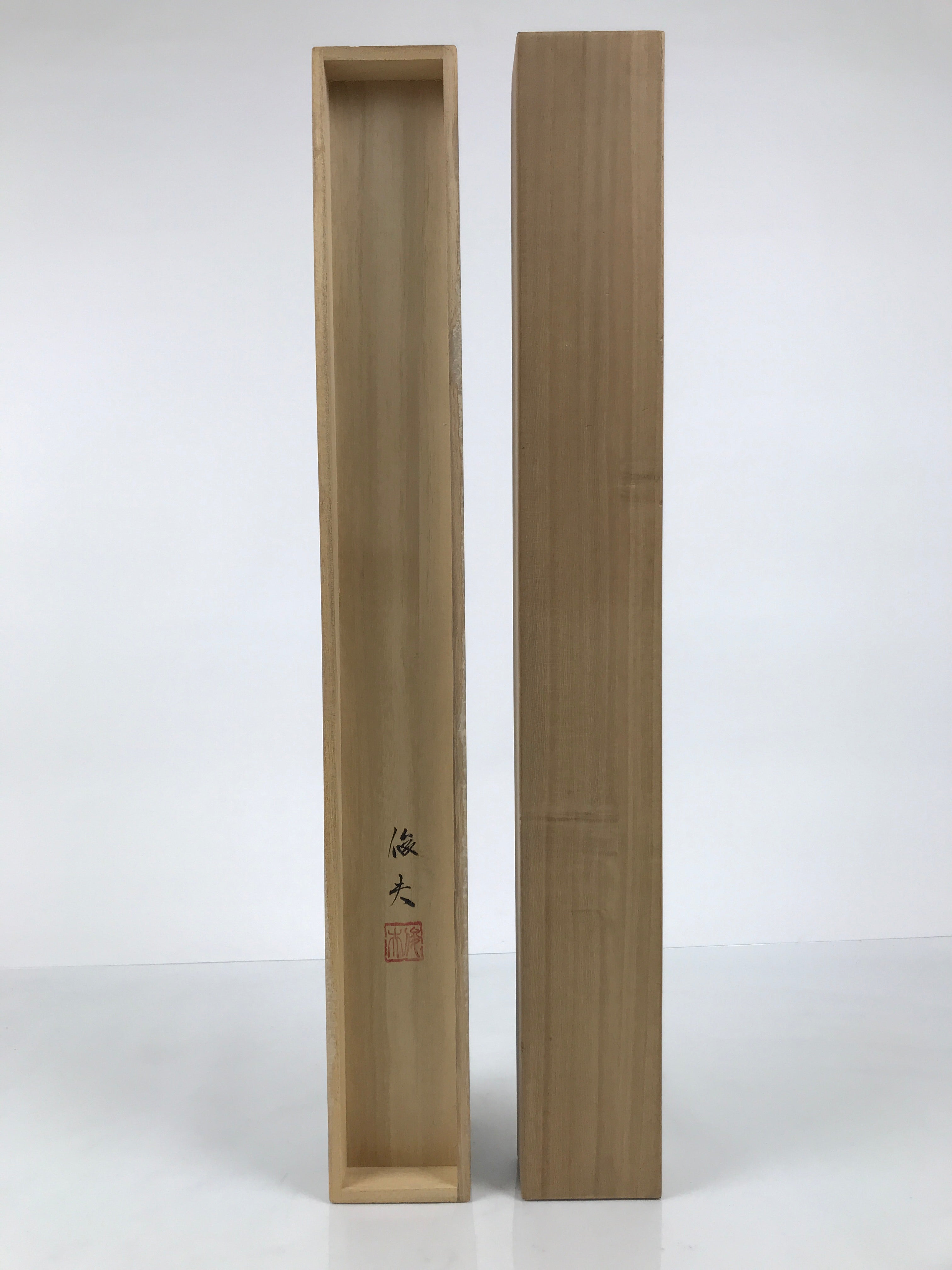 Japanese Wooden Hanging Scroll Box Vtg Kakejiku Hako Inside Length 60.8cm SB339
