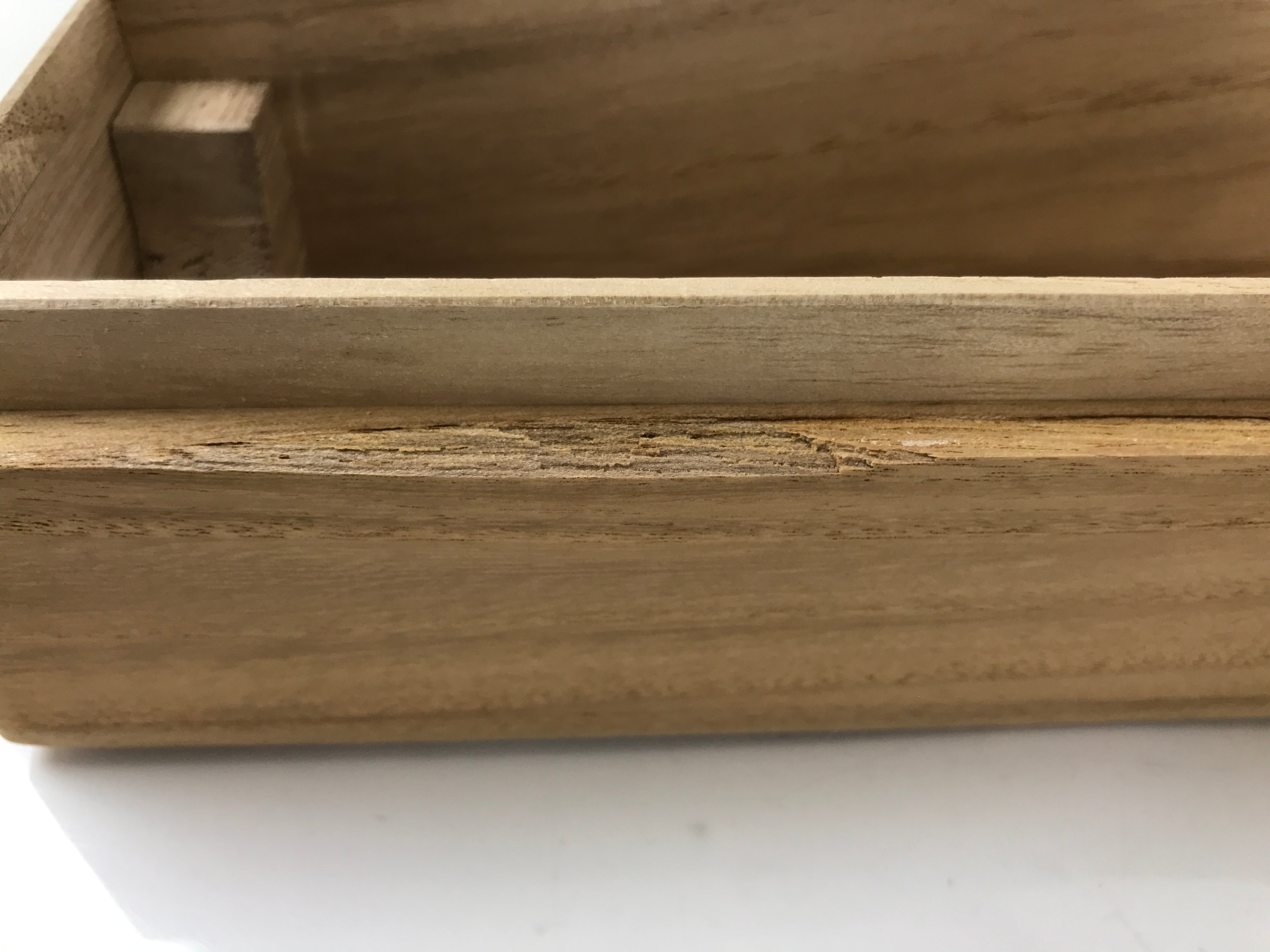 Japanese Wooden Hanging Scroll Box Vtg Kakejiku Hako Inside Length 61.1cm SB298