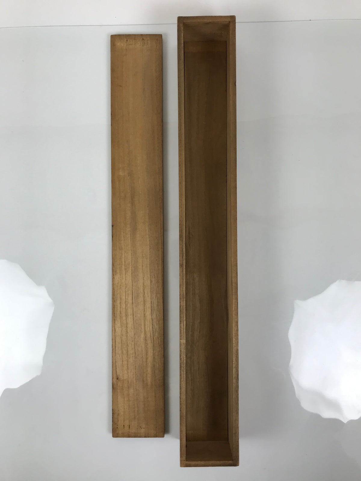 Japanese Wooden Hanging Scroll Box Vtg Kakejiku Hako Inside Length 62.5cm SB321