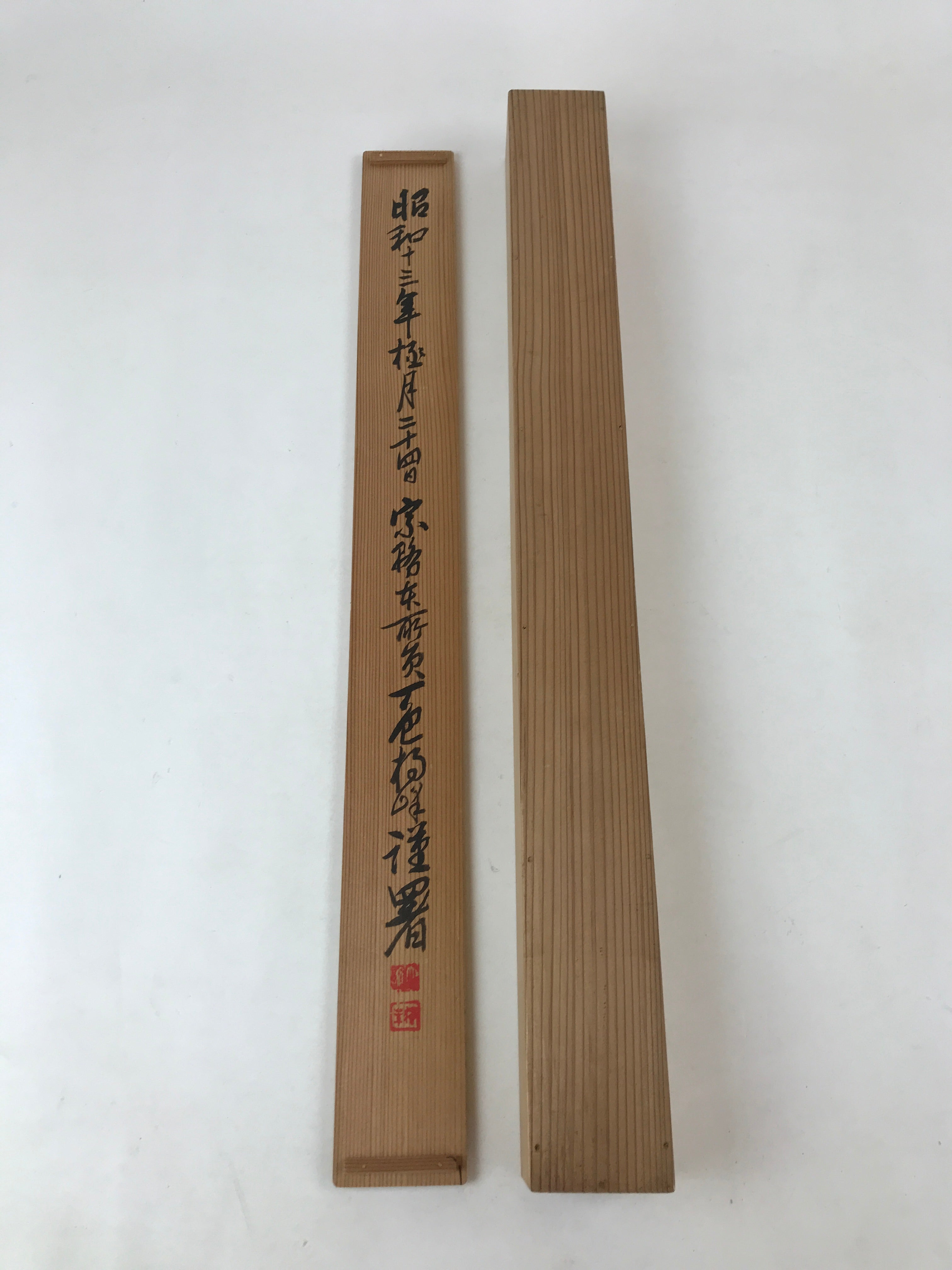Japanese Wooden Hanging Scroll Box Vtg Kakejiku Hako Inside Length 65.4cm SB237