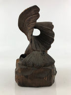 Japanese Wooden Hawk Statue Vtg Good Fortune Happiness Auspicious Sculpture AB10