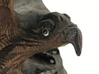 Japanese Wooden Hawk Statue Vtg Good Fortune Happiness Auspicious Sculpture AB10
