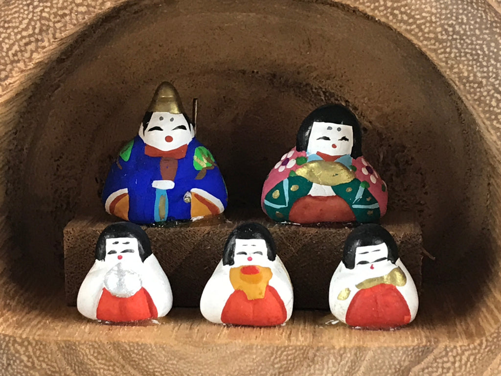 Japanese Wooden Hina Doll Figurine Vtg Hinamatsuri Girls Day Festival Decoration