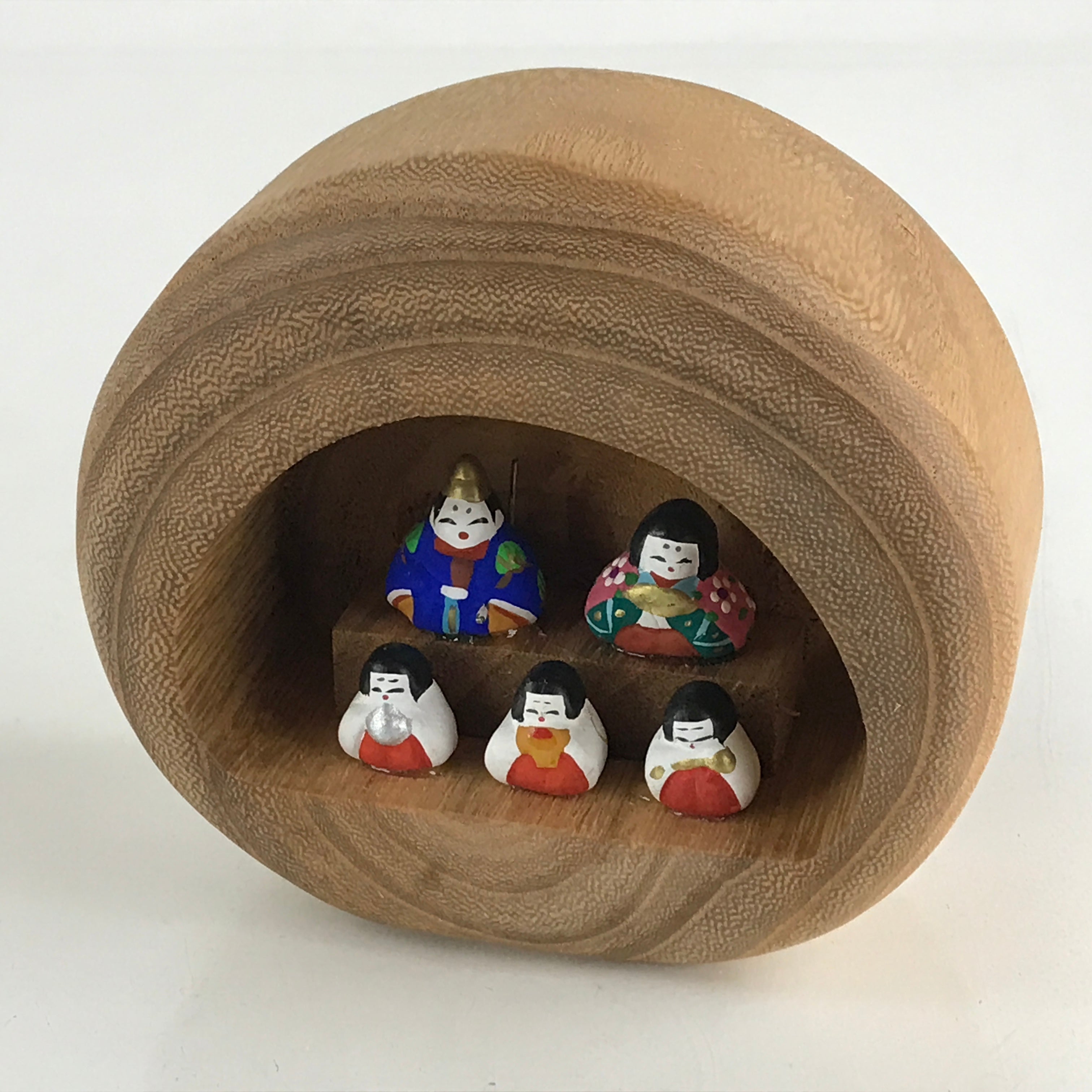 Japanese Wooden Hina Doll Figurine Vtg Hinamatsuri Girls Day Festival Decoration