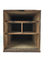 Japanese Wooden Hinoki Storage Chest Vtg Lockbox Large 4 Drawers Brown T352