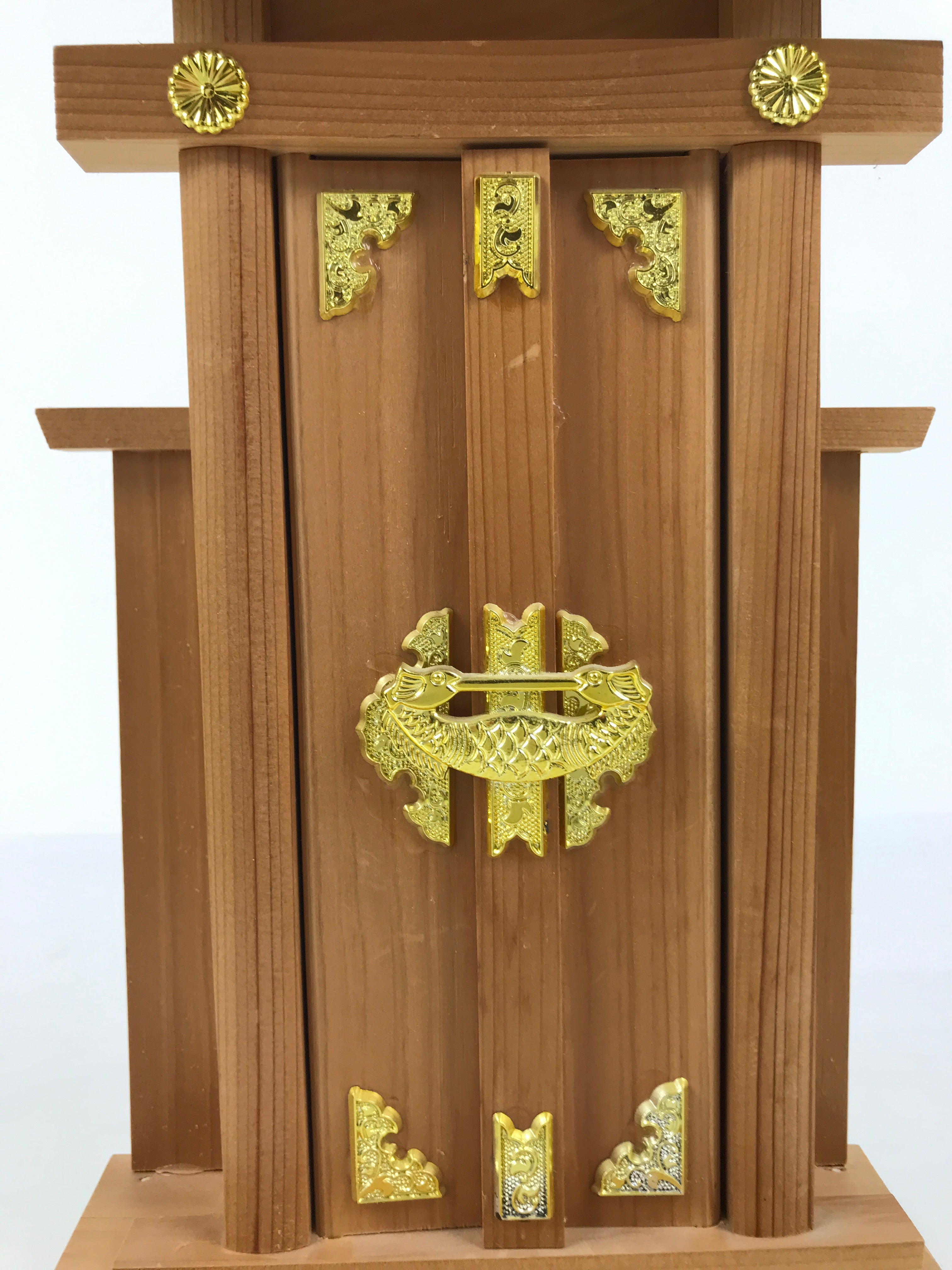 Japanese Wooden Kamidana Shinto Home Shrine Vtg God Prayer Shelf Brown BA883