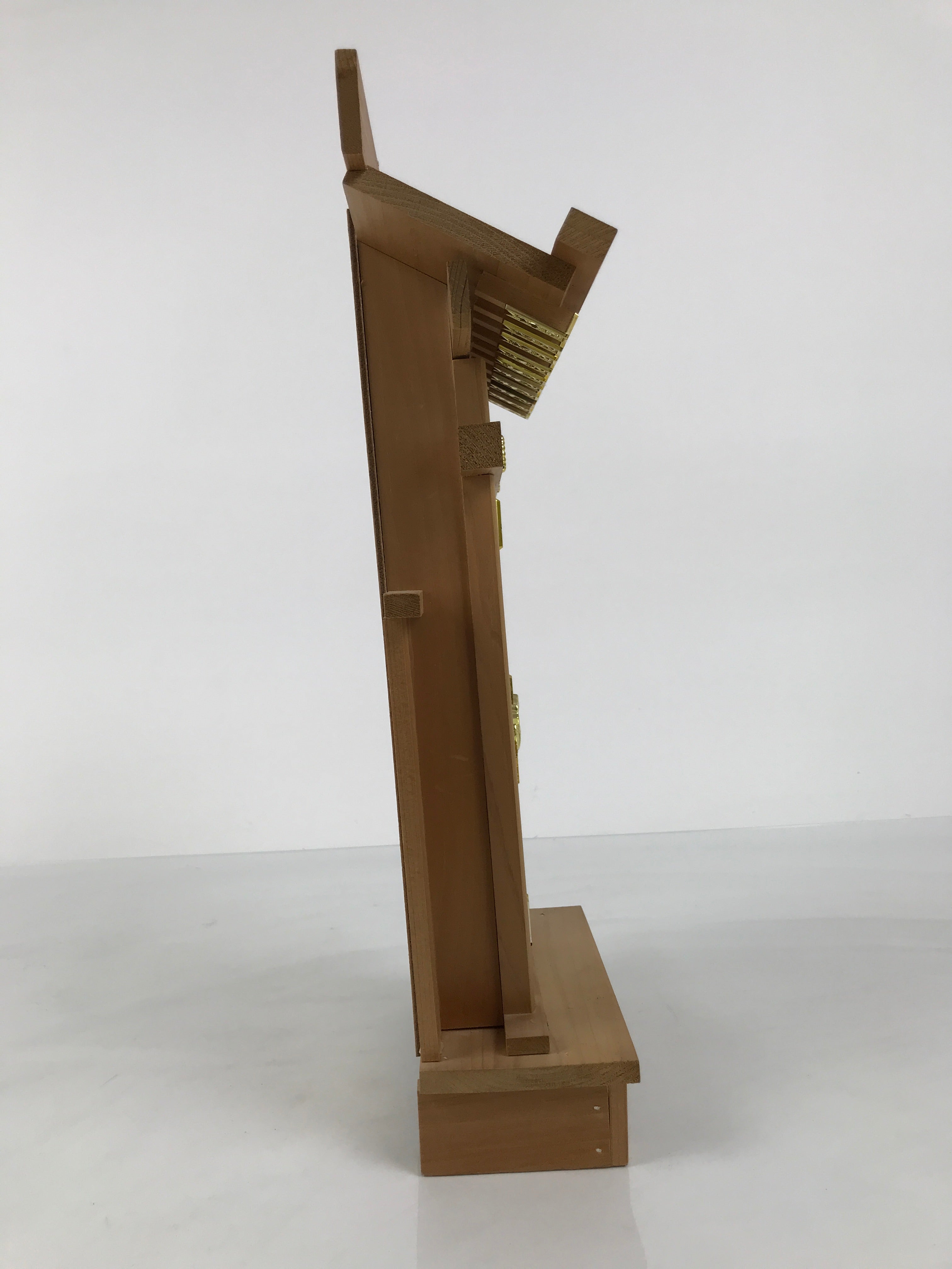 Japanese Wooden Kamidana Shinto Home Shrine Vtg God Prayer Shelf Brown BA883