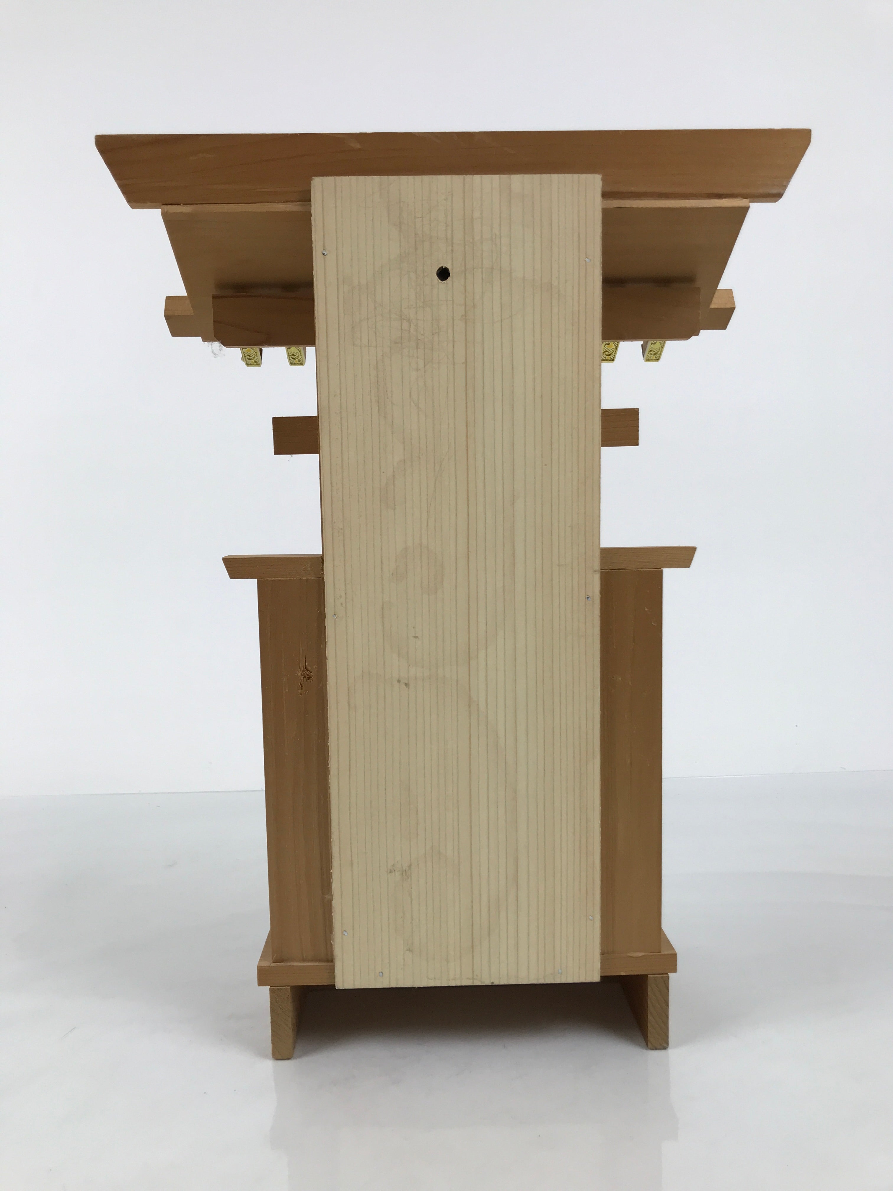Japanese Wooden Kamidana Shinto Home Shrine Vtg God Prayer Shelf Brown BA883