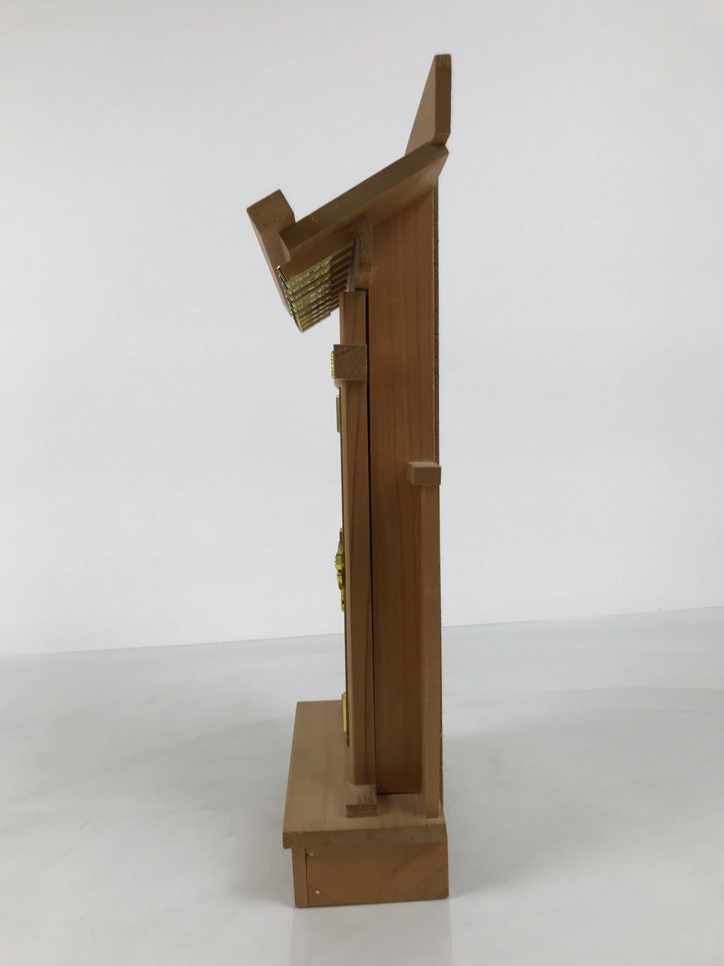 Japanese Wooden Kamidana Shinto Home Shrine Vtg God Prayer Shelf Brown BA883