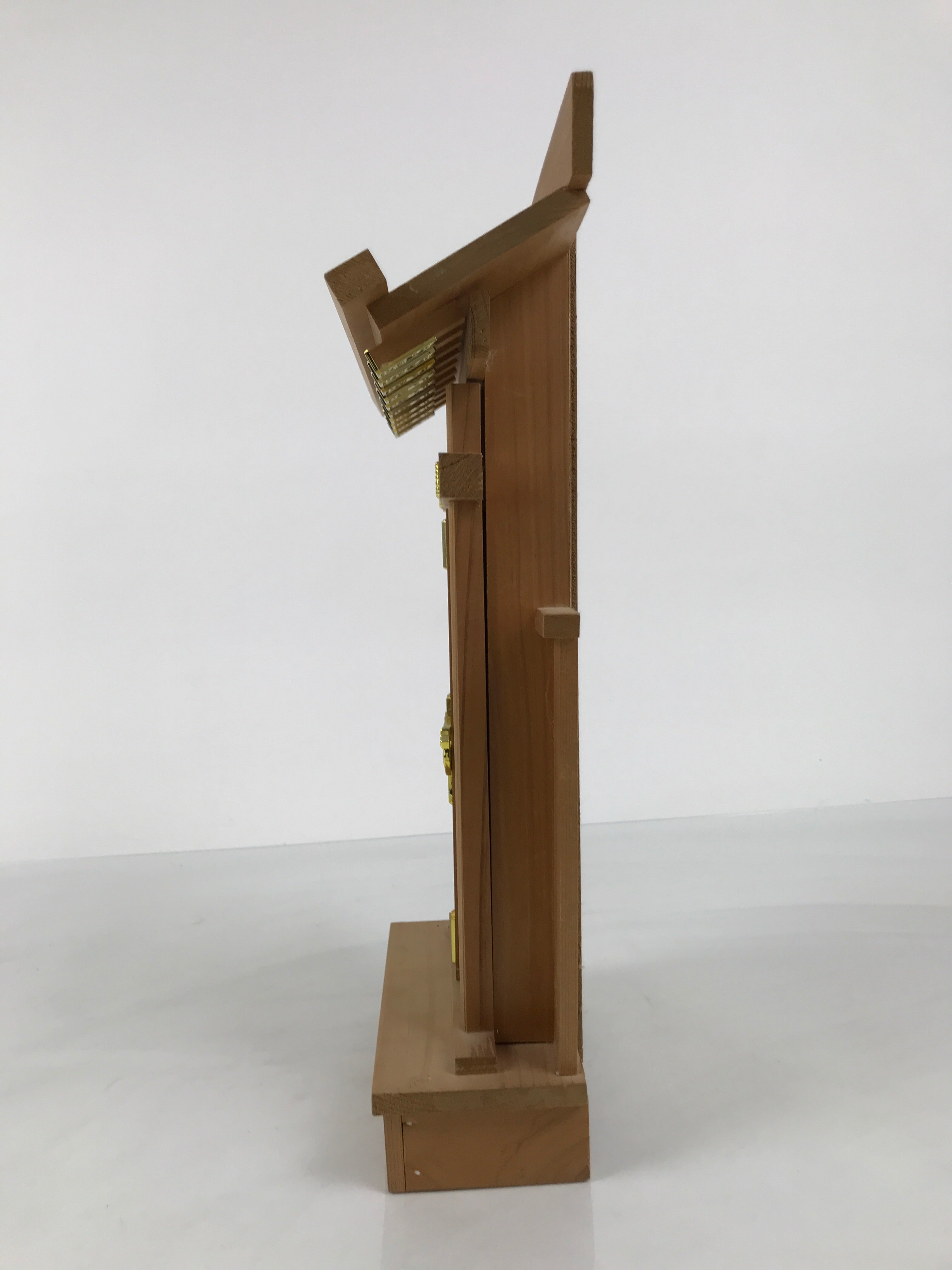 Japanese Wooden Kamidana Shinto Home Shrine Vtg God Prayer Shelf Brown BA883