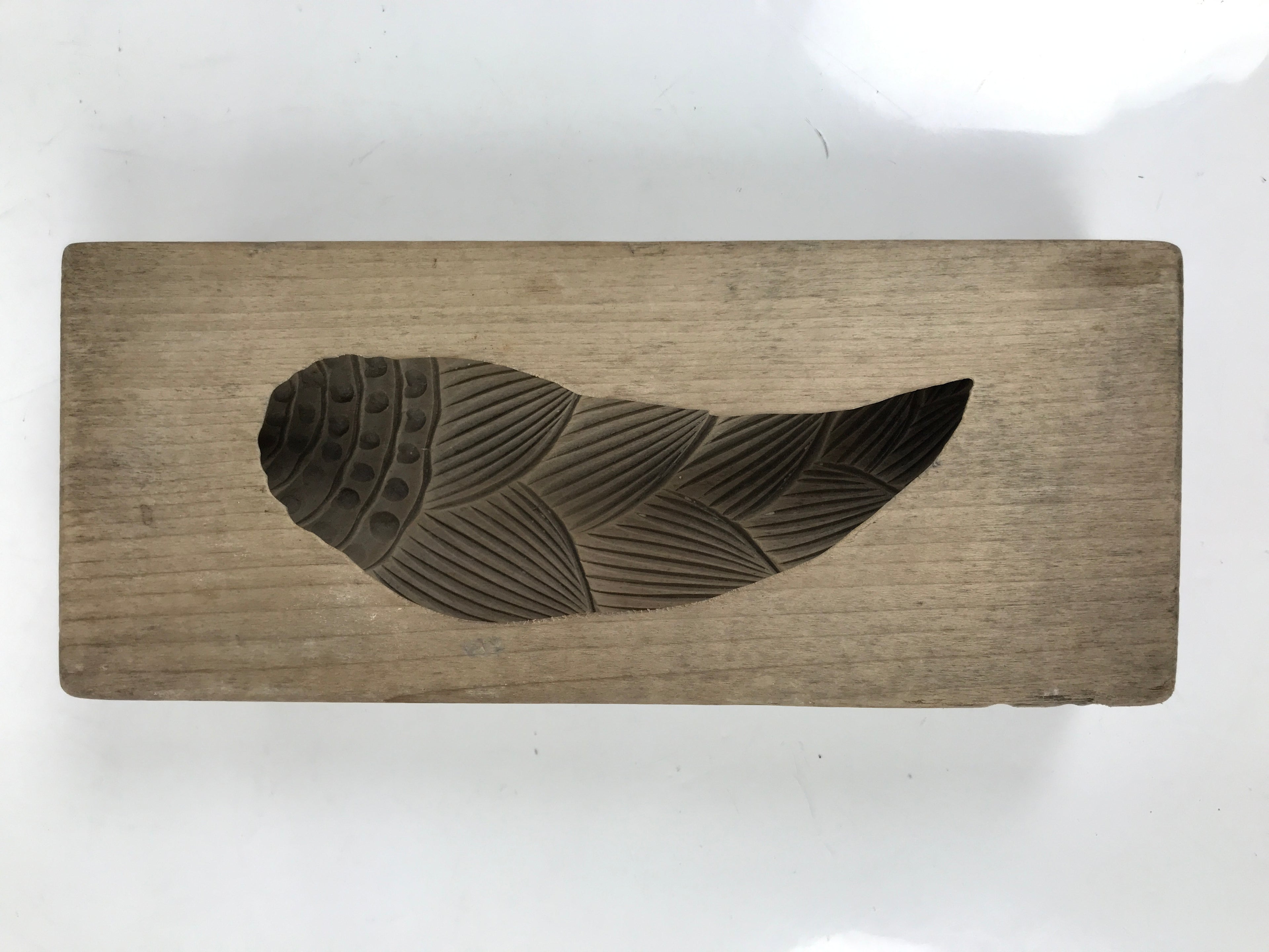 Japanese Wooden Kashigata Cake Mold Sweet Wagashi Takenoko Bamboo Shoot Kg634