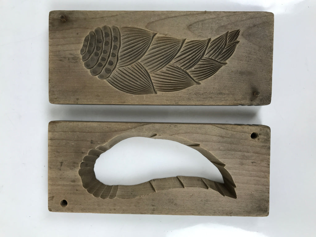 Japanese Wooden Kashigata Cake Mold Sweet Wagashi Takenoko Bamboo Shoot Kg634