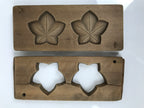 Japanese Wooden Kashigata Cake Mold Vtg Sweet Wagashi Balloon Flower Kikyo Kg764