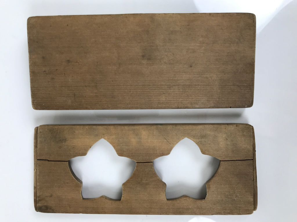 Japanese Wooden Kashigata Cake Mold Vtg Sweet Wagashi Balloon Flower Kikyo Kg764