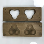 Japanese Wooden Kashigata Cake Mold Vtg Sweet Wagashi Buddhist Mon Crest Kg745