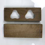 Japanese Wooden Kashigata Cake Mold Vtg Sweet Wagashi Buddhist Mon Crest Kg745