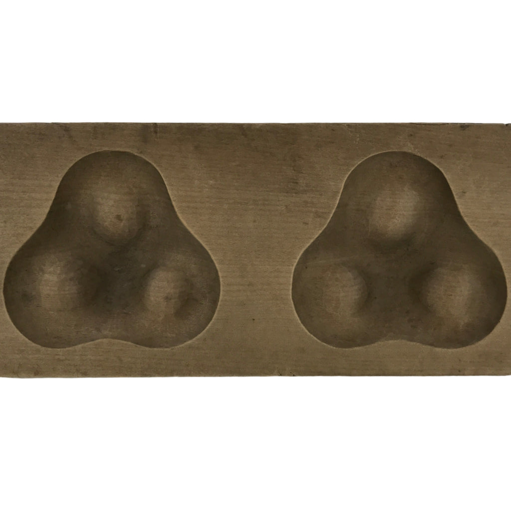 Japanese Wooden Kashigata Cake Mold Vtg Sweet Wagashi Buddhist Mon Crest Kg745