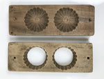 Japanese Wooden Kashigata Cake Mold Vtg Sweet Wagashi Chrysanthemum Kiku Kg635