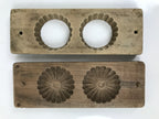 Japanese Wooden Kashigata Cake Mold Vtg Sweet Wagashi Chrysanthemum Kiku Kg635