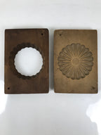 Japanese Wooden Kashigata Cake Mold Vtg Sweet Wagashi Chrysanthemum Kiku Kg642