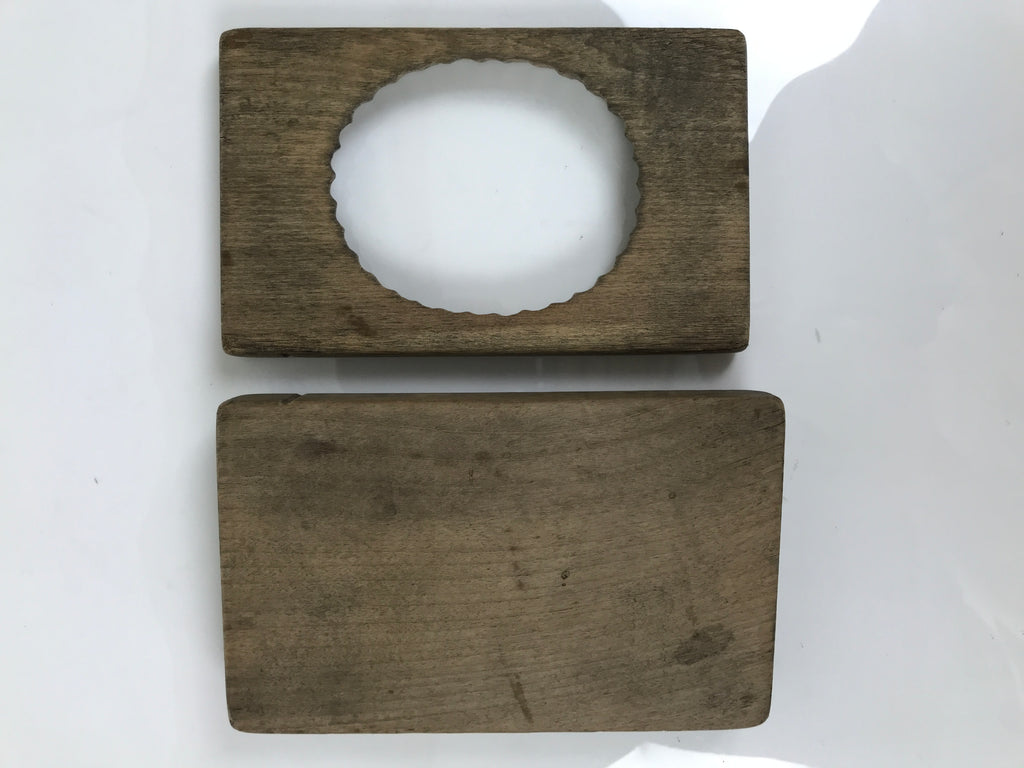 Japanese Wooden Kashigata Cake Mold Vtg Sweet Wagashi Chrysanthemum Kiku Kg746