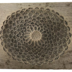 Japanese Wooden Kashigata Cake Mold Vtg Sweet Wagashi Chrysanthemum Kiku Kg746