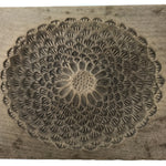 Japanese Wooden Kashigata Cake Mold Vtg Sweet Wagashi Chrysanthemum Kiku Kg746