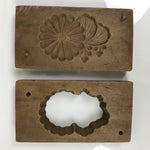 Japanese Wooden Kashigata Cake Mold Vtg Sweet Wagashi Chrysanthemum Kiku Kg791