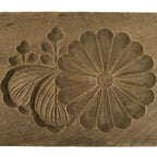 Japanese Wooden Kashigata Cake Mold Vtg Sweet Wagashi Chrysanthemum Kiku Kg791