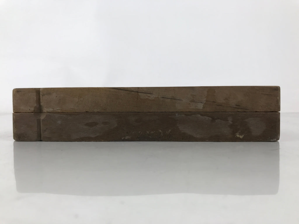 Japanese Wooden Kashigata Cake Mold Vtg Sweet Wagashi Chrysanthemum Leaf Kg656