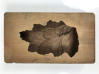 Japanese Wooden Kashigata Cake Mold Vtg Sweet Wagashi Chrysanthemum Leaf Kg656
