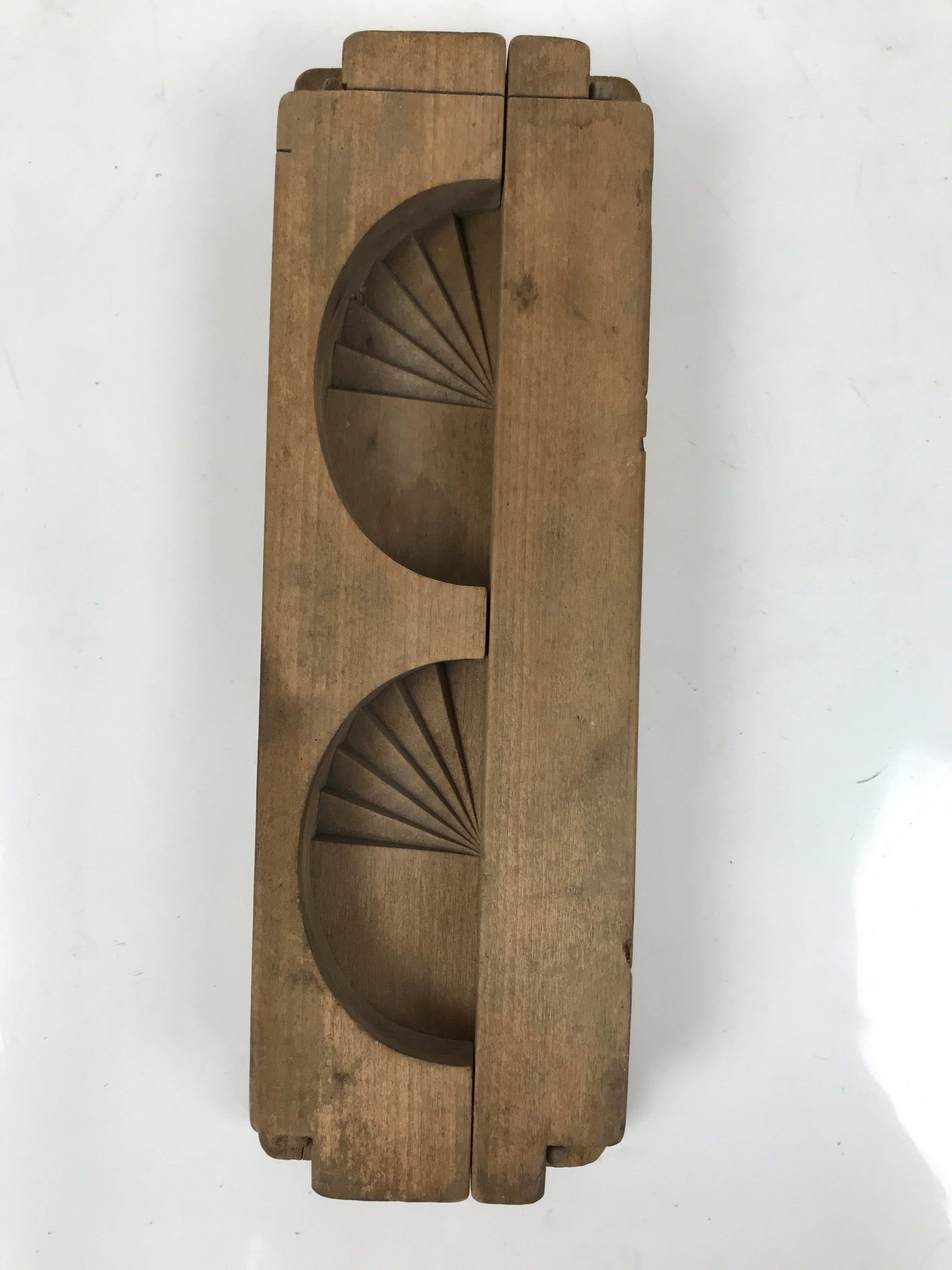 Japanese Wooden Kashigata Cake Mold Vtg Sweet Wagashi Fish Cake Kamaboko Kg664