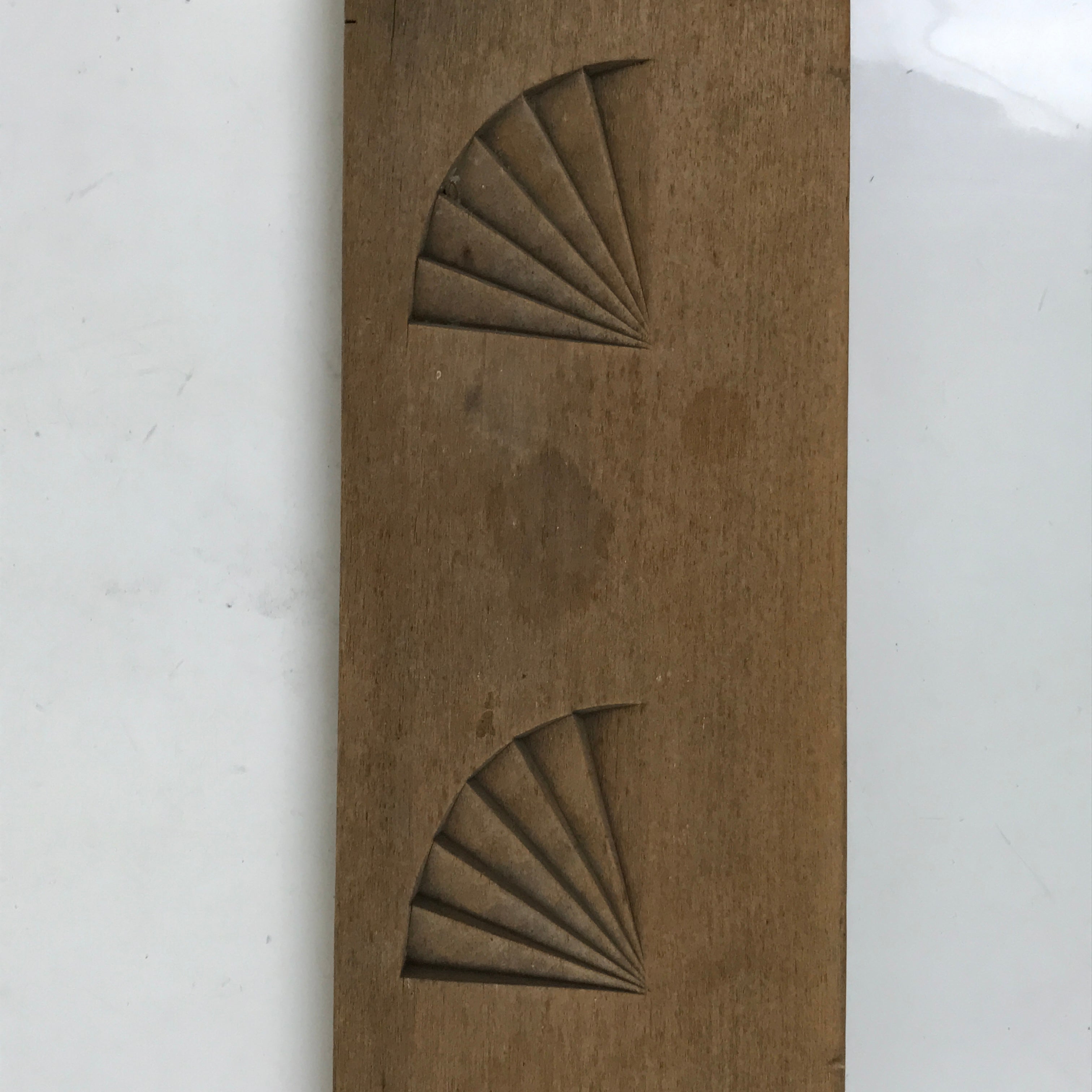 Japanese Wooden Kashigata Cake Mold Vtg Sweet Wagashi Fish Cake Kamaboko Kg664