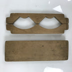 Japanese Wooden Kashigata Cake Mold Vtg Sweet Wagashi Folding Fan Sensu Kg735
