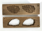 Japanese Wooden Kashigata Cake Mold Vtg Sweet Wagashi Grapes Budou Fruit Kg706