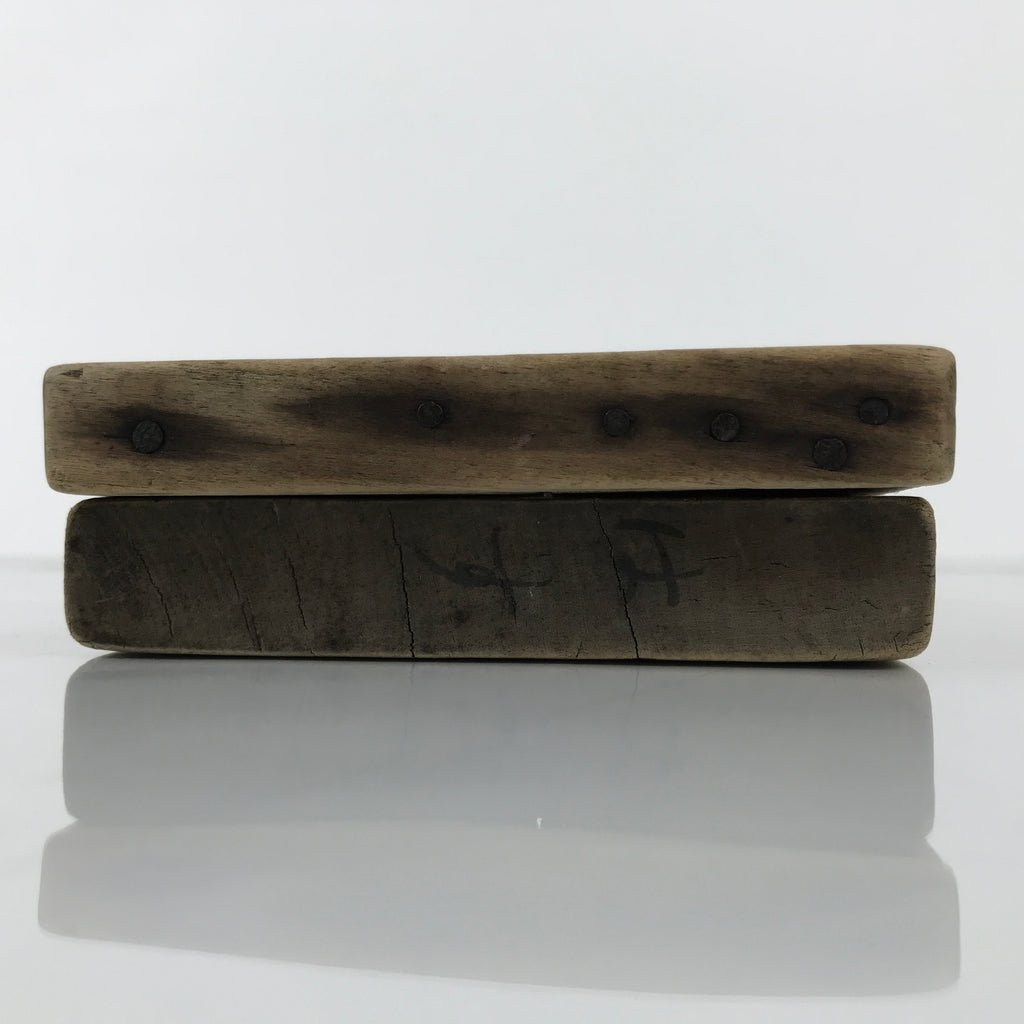 Japanese Wooden Kashigata Cake Mold Vtg Sweet Wagashi Lotus Flower Hasu Kg759