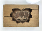 Japanese Wooden Kashigata Cake Mold Vtg Sweet Wagashi Lotus Flower Hasu Kg759