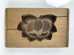 Japanese Wooden Kashigata Cake Mold Vtg Sweet Wagashi Lotus Flower Hasu Kg759
