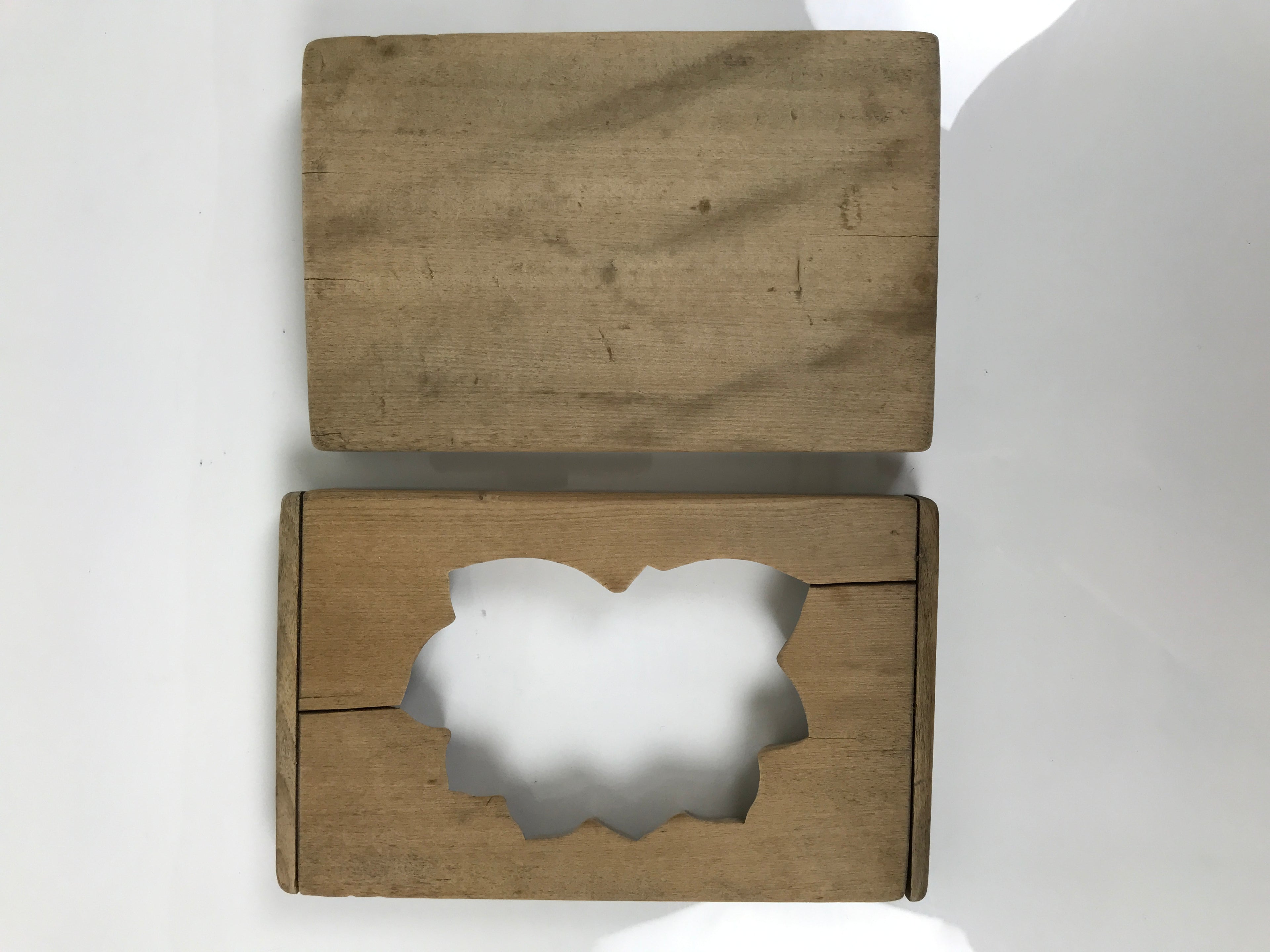 Japanese Wooden Kashigata Cake Mold Vtg Sweet Wagashi Lotus Flower Hasu Kg759